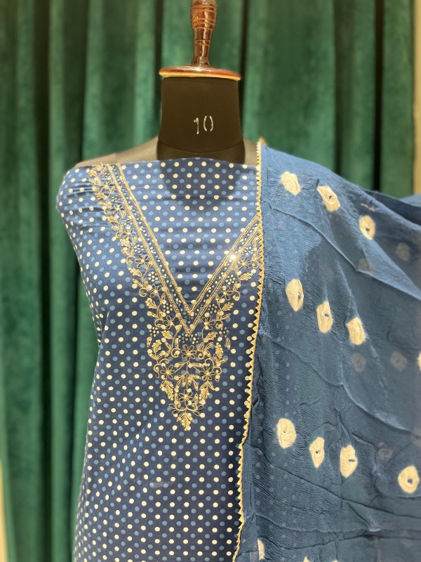 Cotton Printed Unstitched Suit (3Piece)